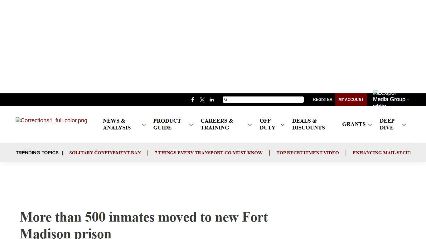 More than 500 inmates moved to new Fort Madison prison