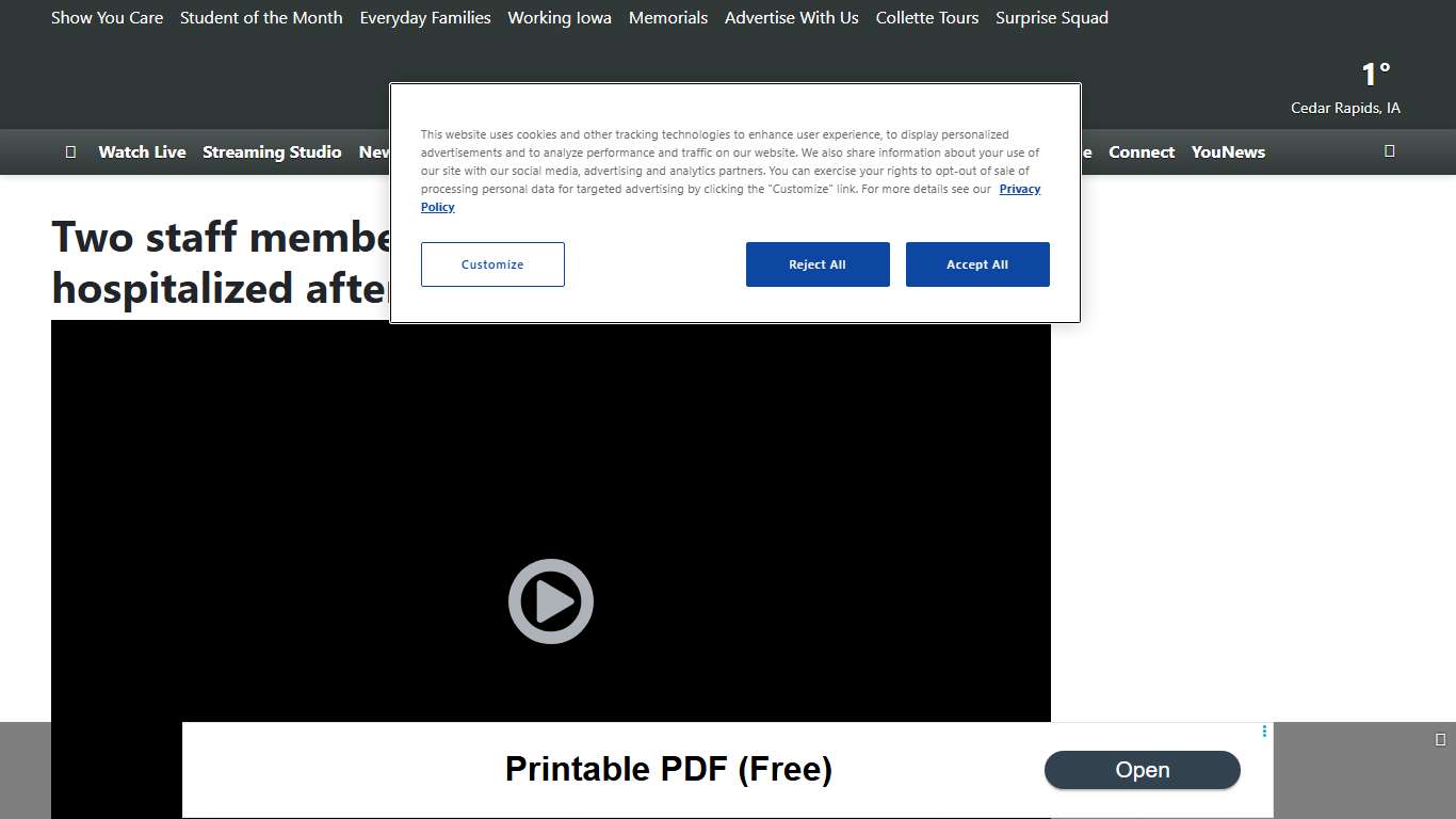 Two staff members from Iowa State Penitentiary hospitalized after attack